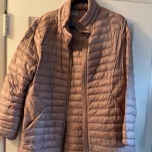 Mauve light weight women down coat